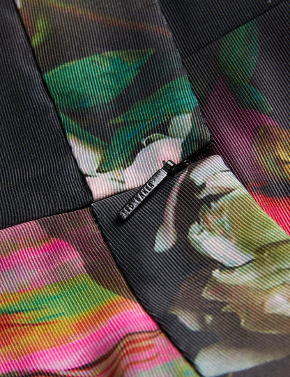 Ted Baker OKUNIT - Tapered Leg Floral Print Tailored Trousers