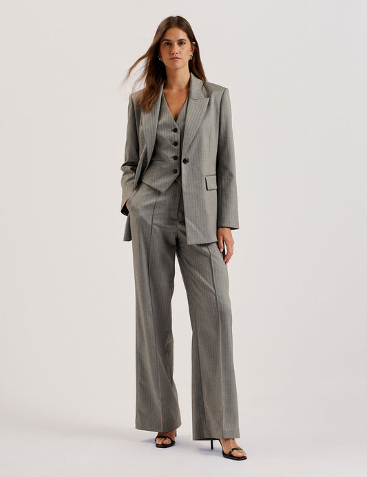 Ted Baker KOAT - Herringbone Wide Leg Tailored Trousers