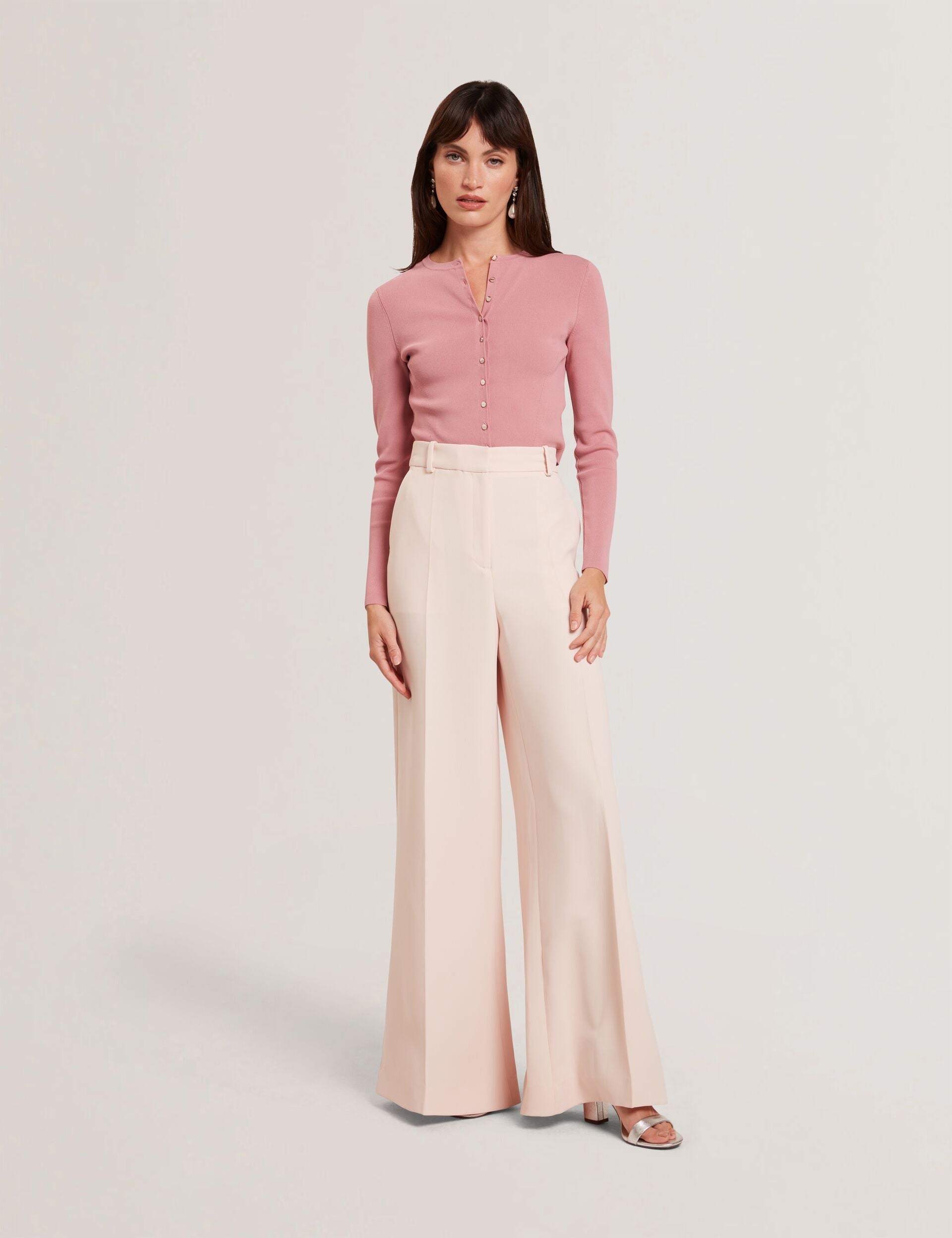 Ted Baker TRAGAT - Ultra Wide Leg Woven Tailored Trousers