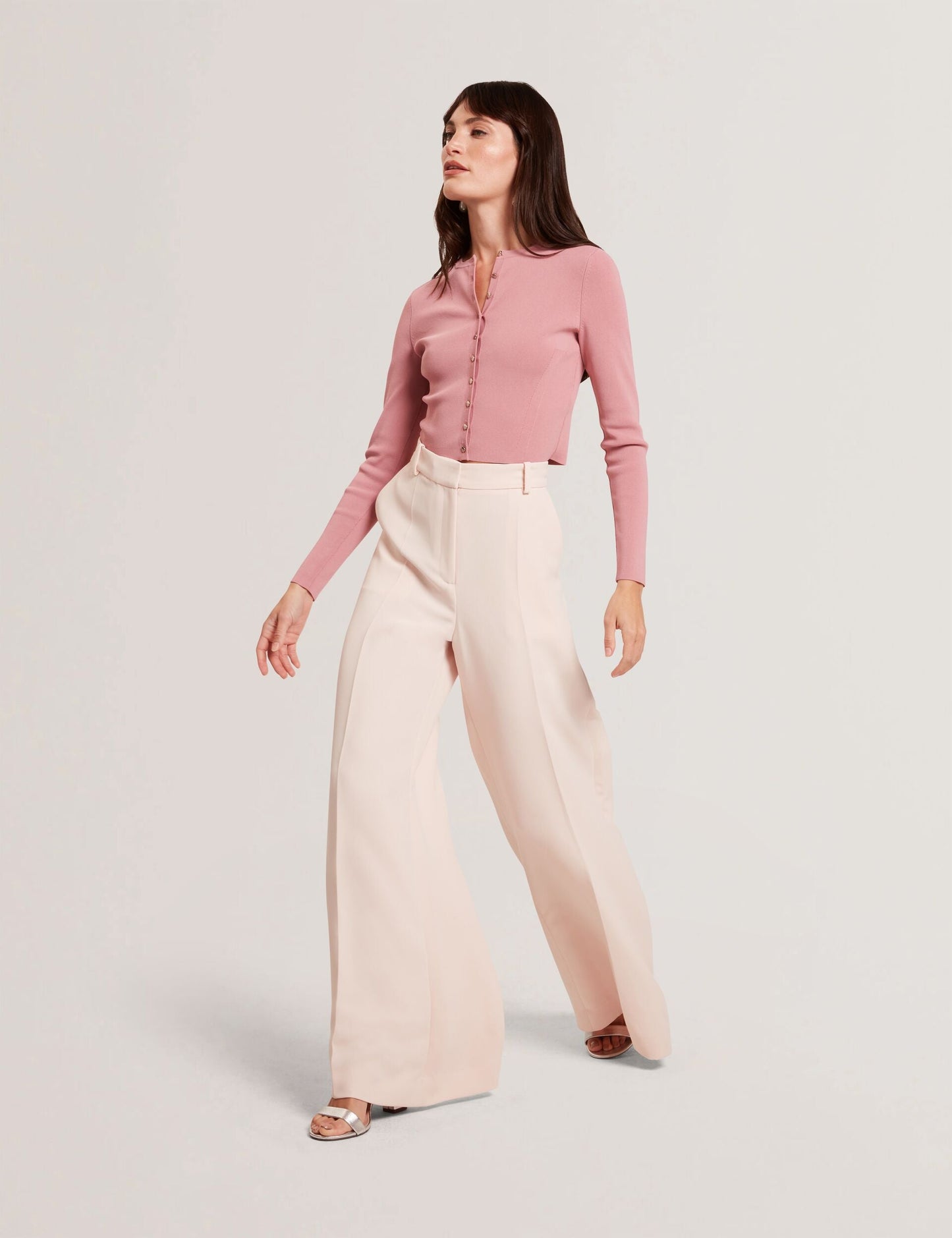 Ted Baker TRAGAT - Ultra Wide Leg Woven Tailored Trousers