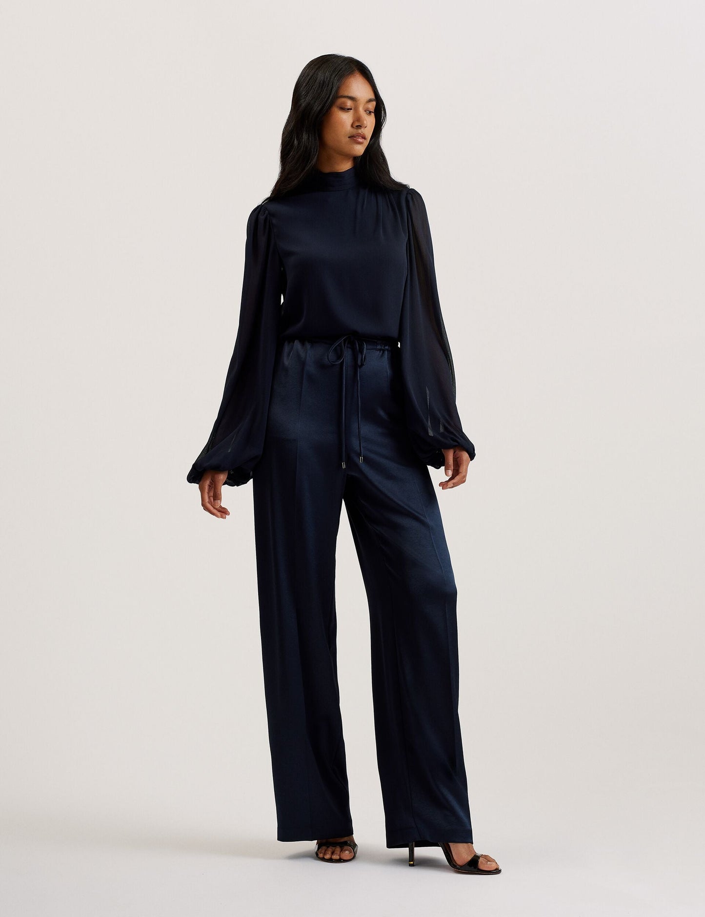 Ted Baker UMAIBO - Satin Wide Leg Drawstring Joggers