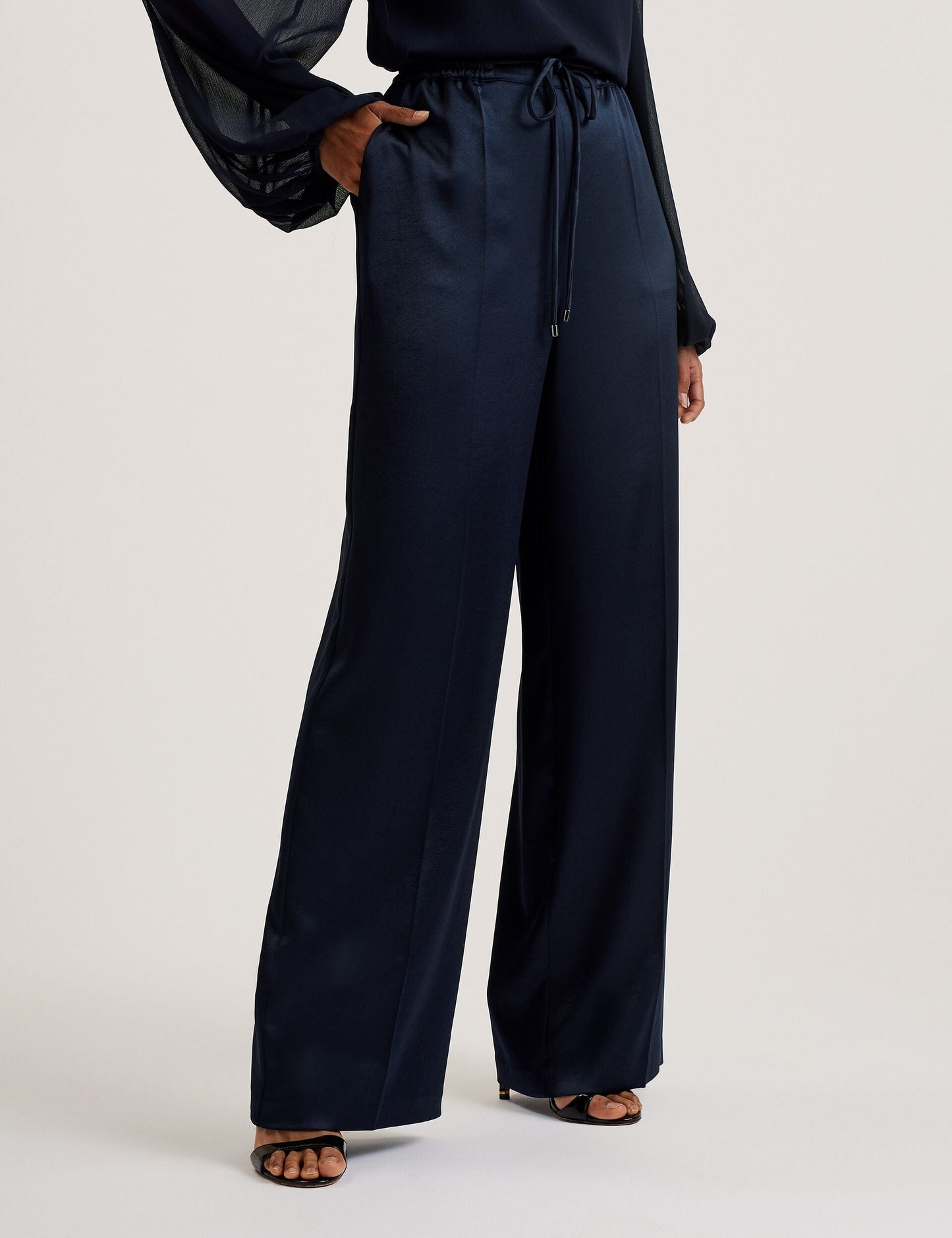 Ted Baker UMAIBO - Satin Wide Leg Drawstring Joggers
