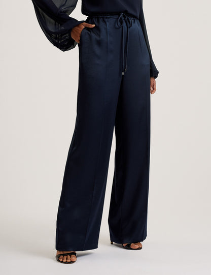 Ted Baker UMAIBO - Satin Wide Leg Drawstring Joggers