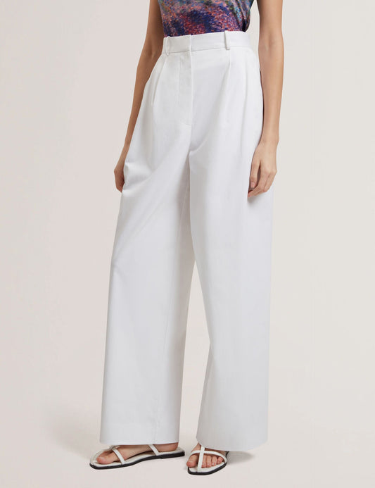 Ted Baker ZOZIA - Cotton Pleated Front Wide Leg Trousers