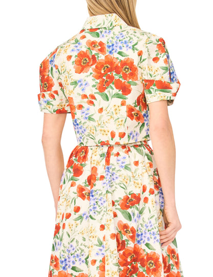 Ted Baker ISADORA Floral Twist Sleeve Cropped Shirt