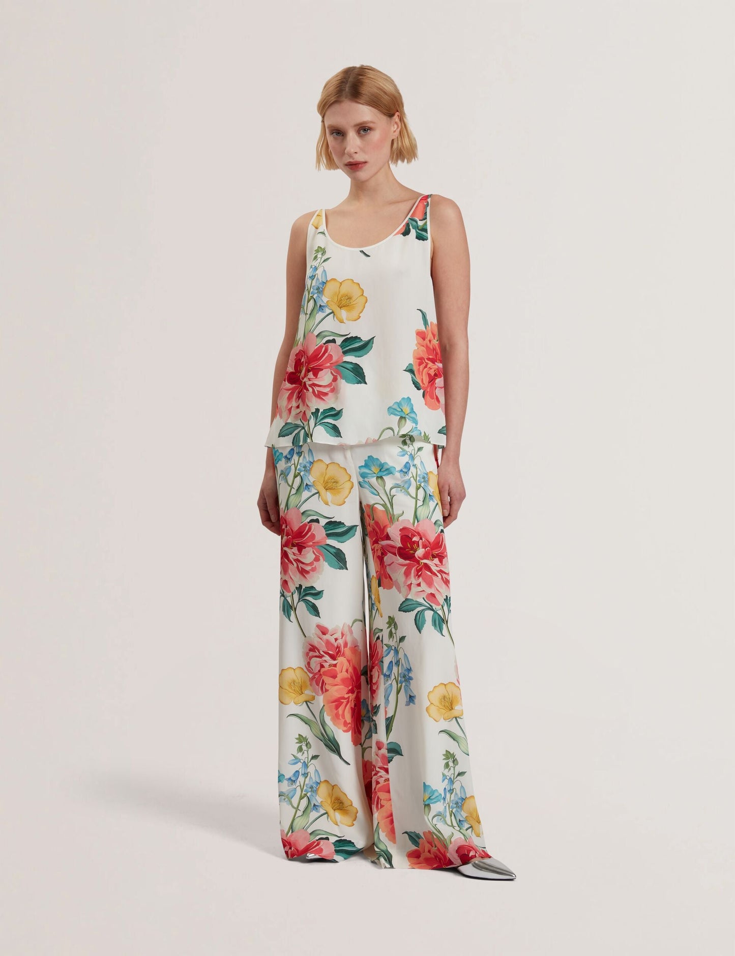 Ted Baker PURRLA - Floral Print Scoop Neck Sleeveless Top