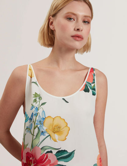 Ted Baker PURRLA - Floral Print Scoop Neck Sleeveless Top