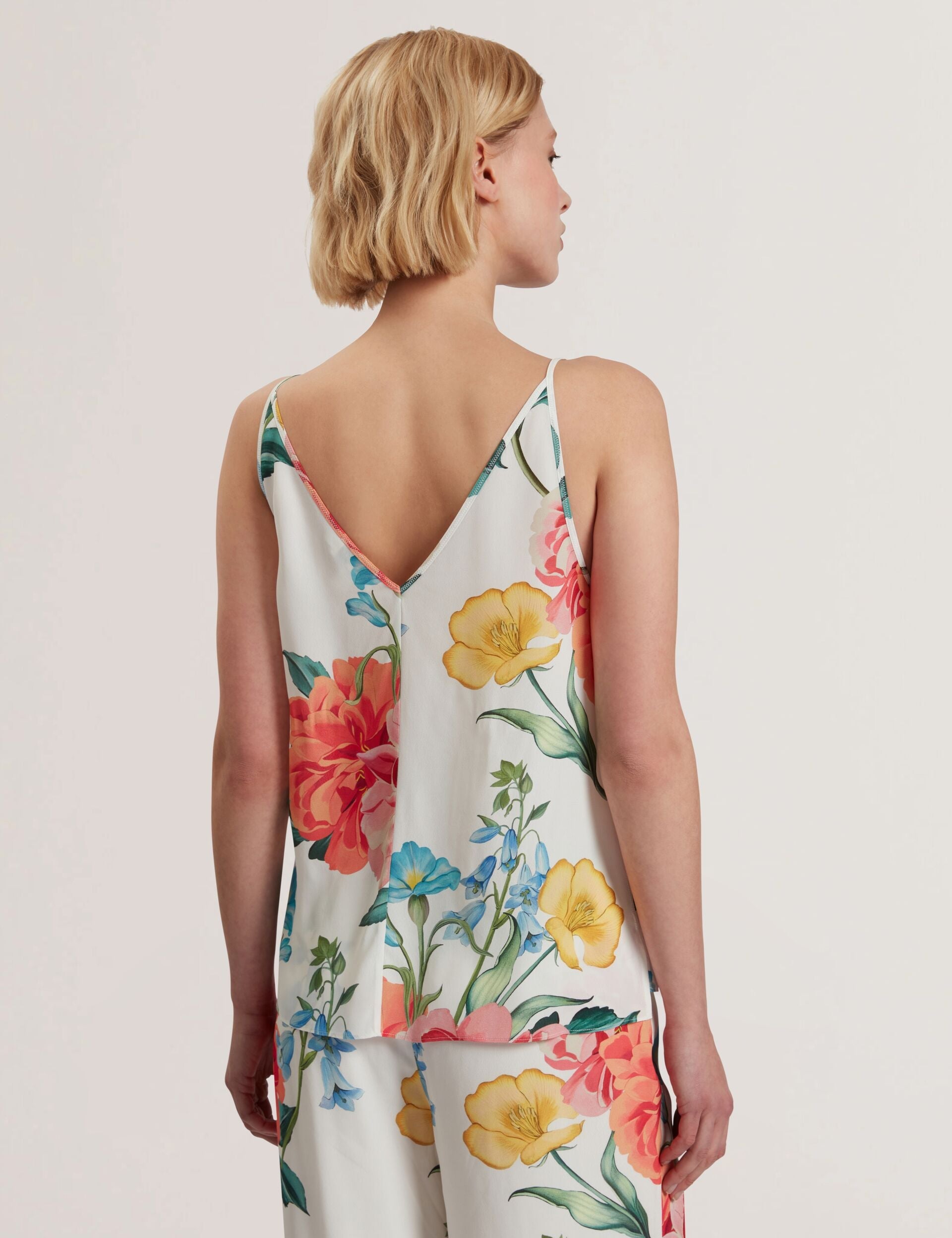 Ted Baker PURRLA - Floral Print Scoop Neck Sleeveless Top