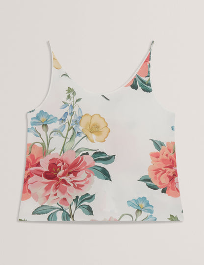 Ted Baker PURRLA - Floral Print Scoop Neck Sleeveless Top