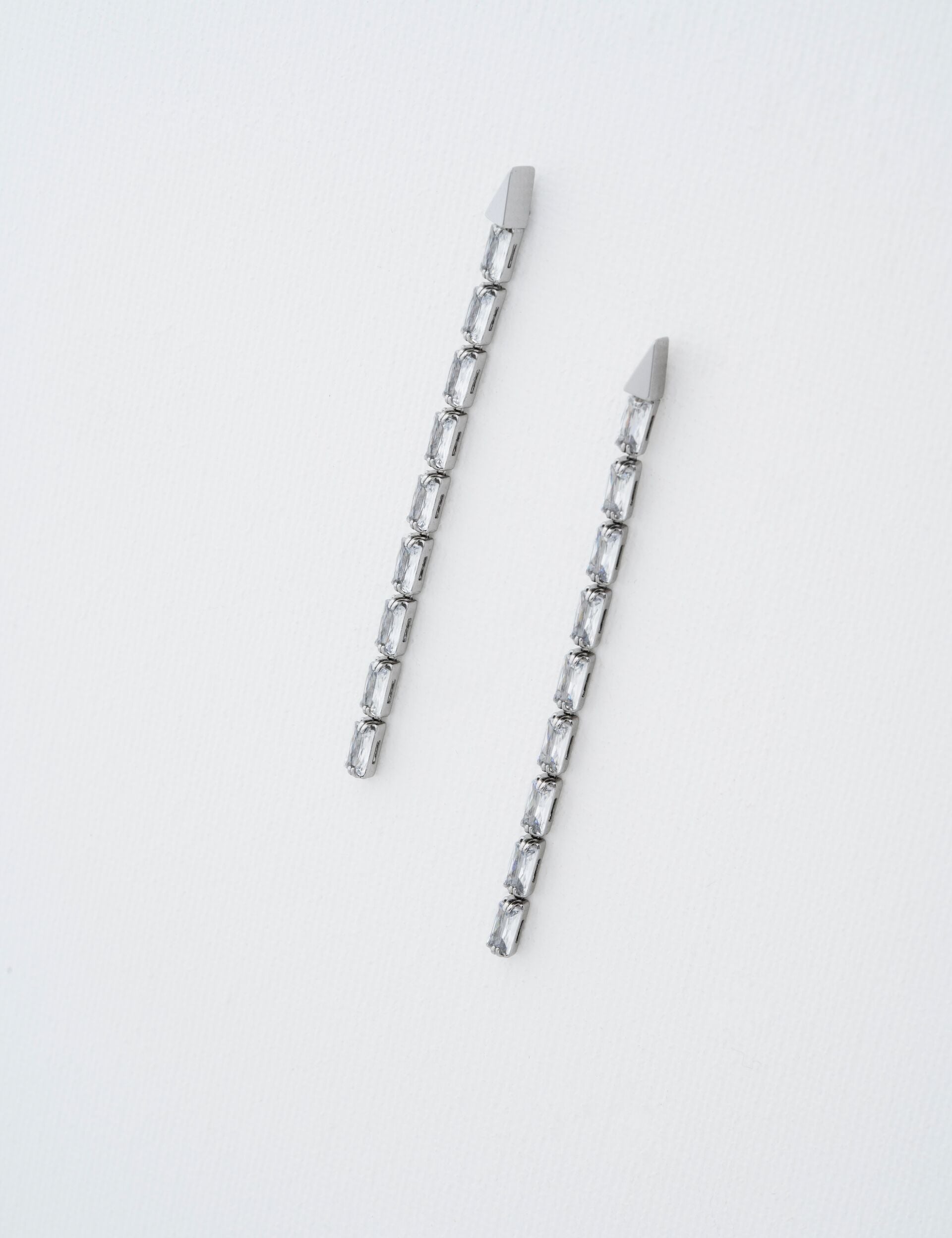 Ted Baker ISALIE - Baguette Crystal Long Drop Earrings