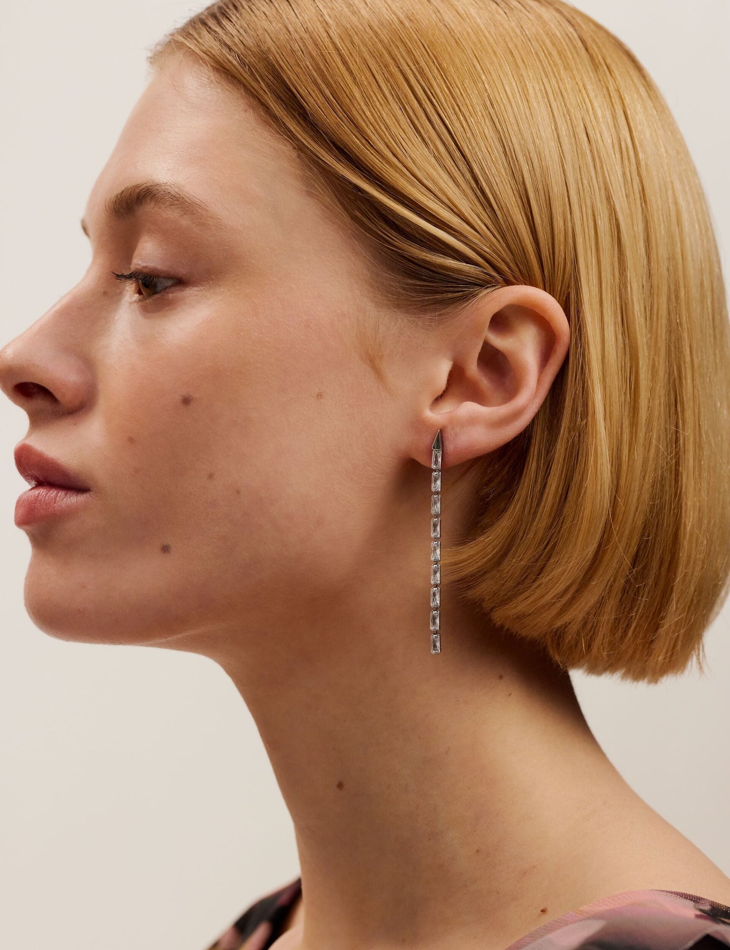 Ted Baker ISALIE - Baguette Crystal Long Drop Earrings