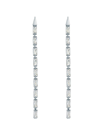 Ted Baker ISALIE - Baguette Crystal Long Drop Earrings