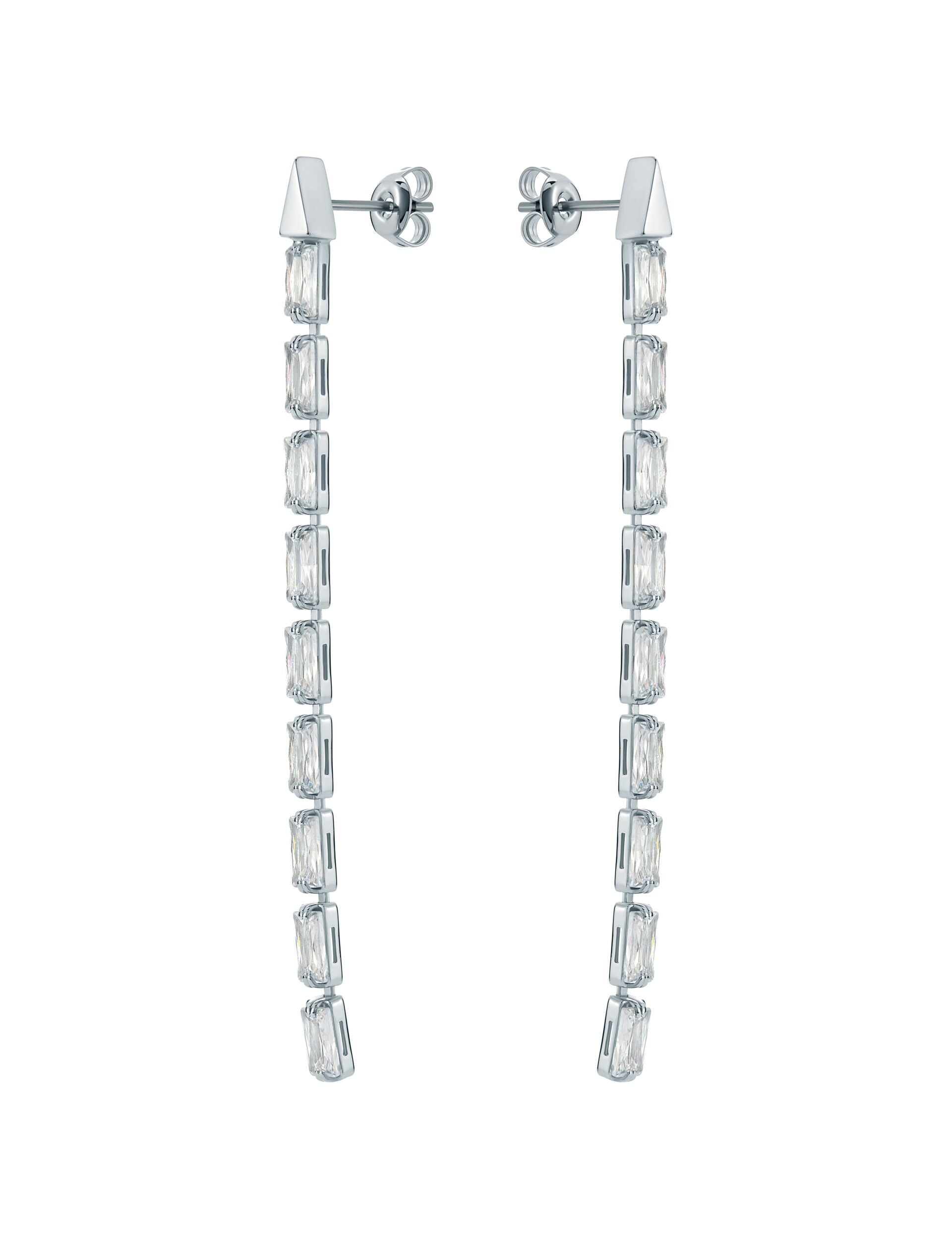 Ted Baker ISALIE - Baguette Crystal Long Drop Earrings