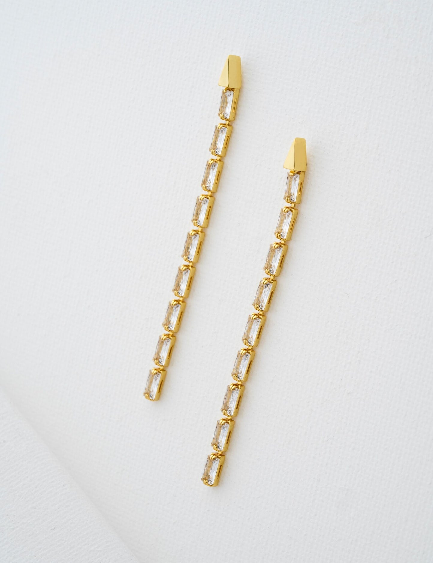 Ted Baker ISALIE - Baguette Crystal Long Drop Earrings