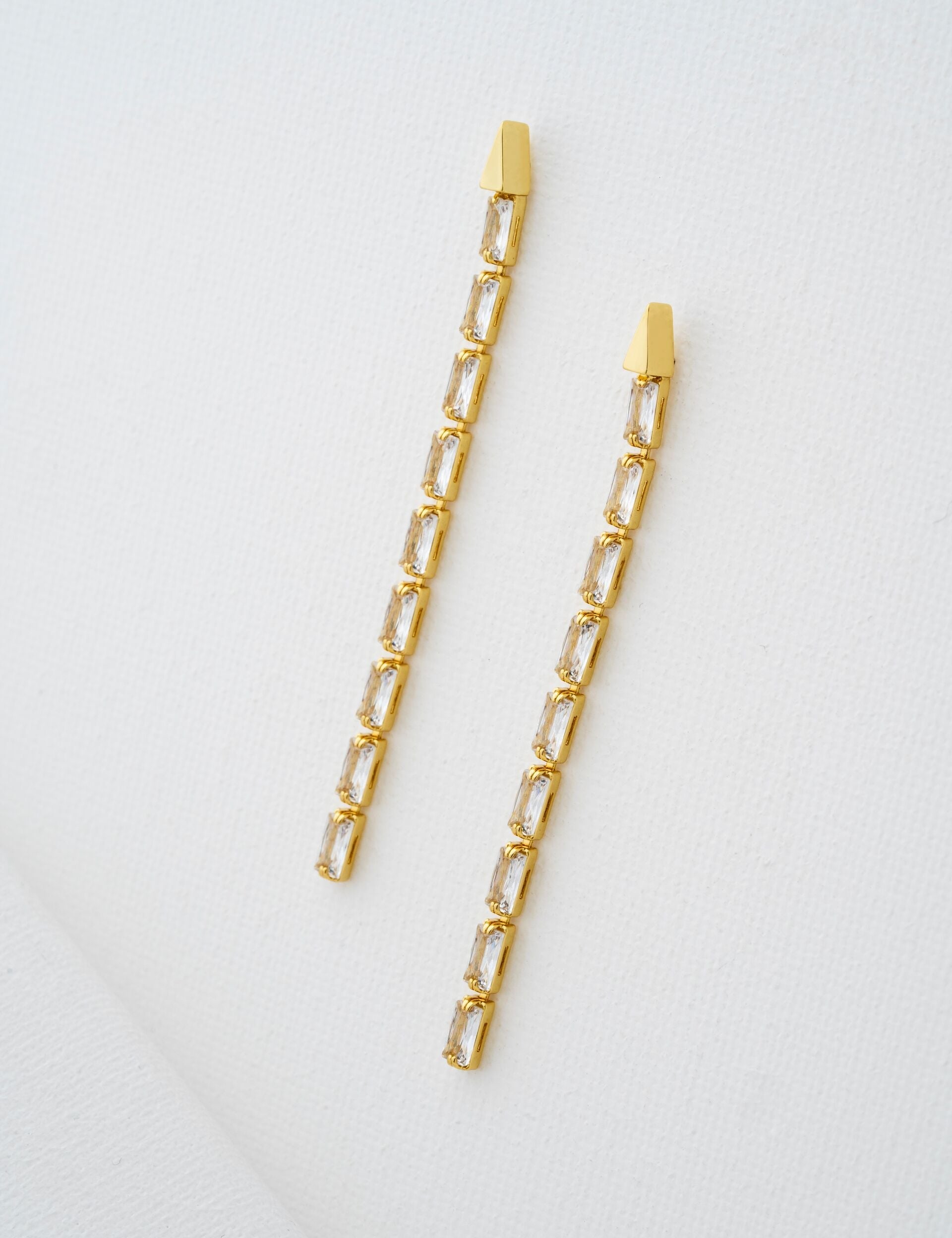 Ted Baker ISALIE - Baguette Crystal Long Drop Earrings