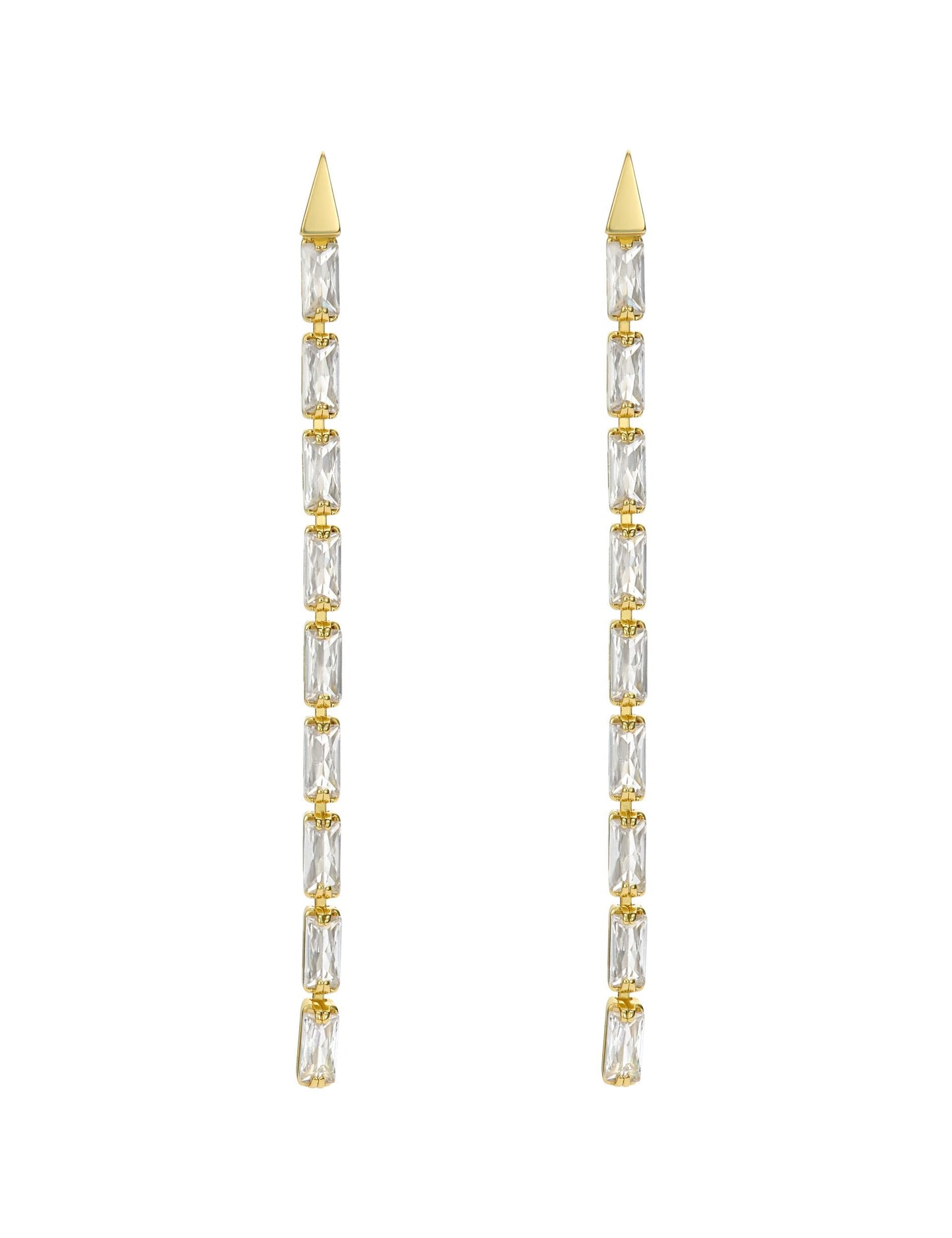 Ted Baker ISALIE - Baguette Crystal Long Drop Earrings