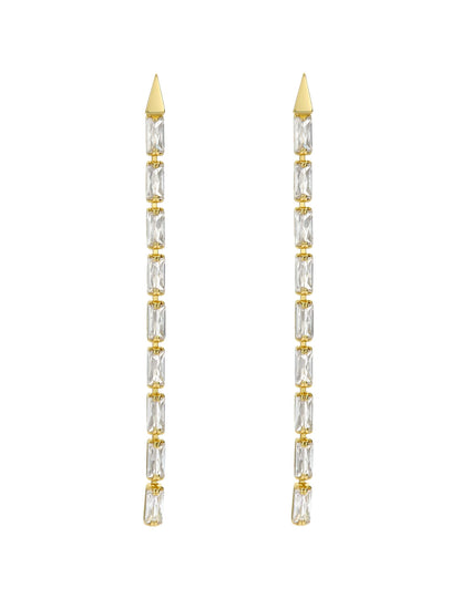 Ted Baker ISALIE - Baguette Crystal Long Drop Earrings