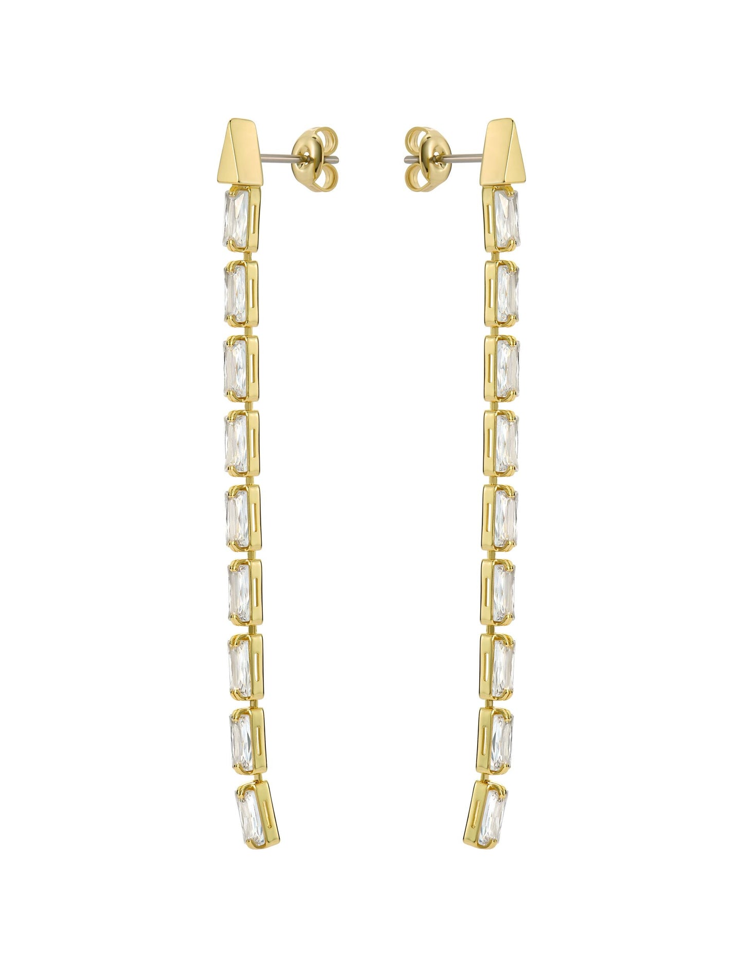 Ted Baker ISALIE - Baguette Crystal Long Drop Earrings