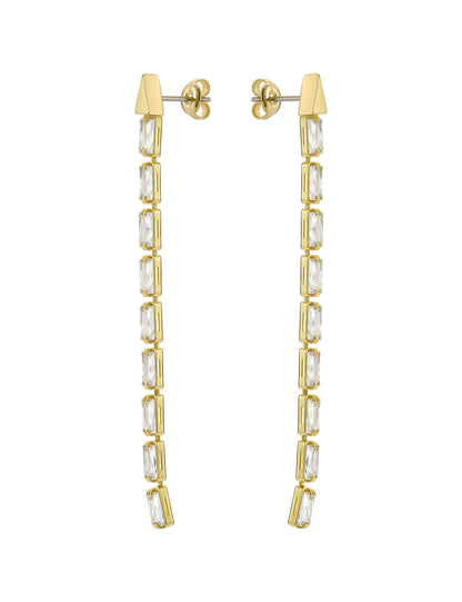 Ted Baker ISALIE - Baguette Crystal Long Drop Earrings
