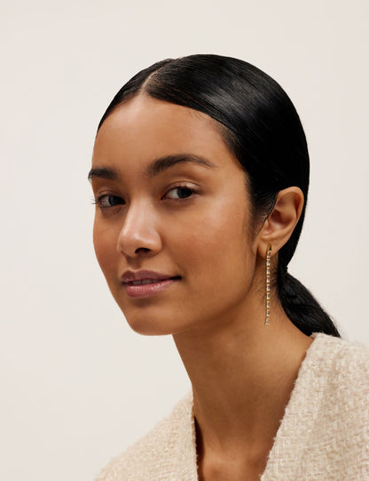 Ted Baker ISALIE - Baguette Crystal Long Drop Earrings