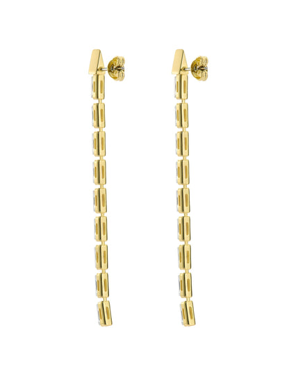 Ted Baker ISALIE - Baguette Crystal Long Drop Earrings