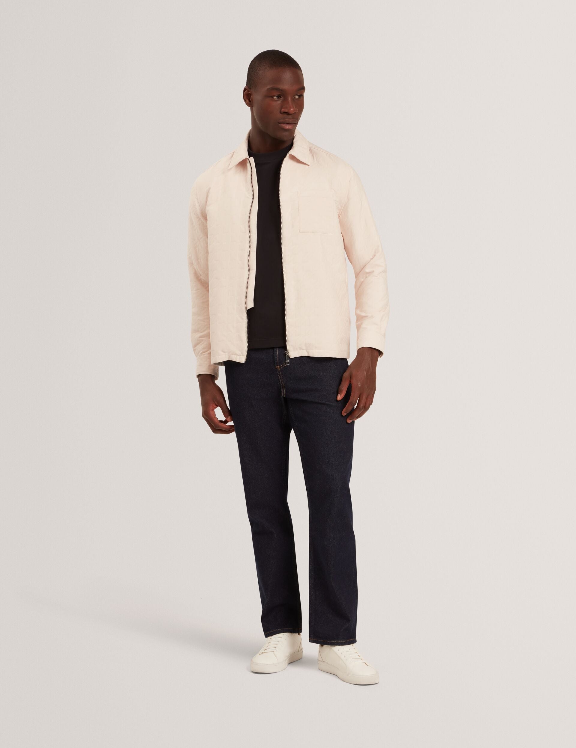 Ted Baker THOVA Textured Quilt Zip-Through Overshirt