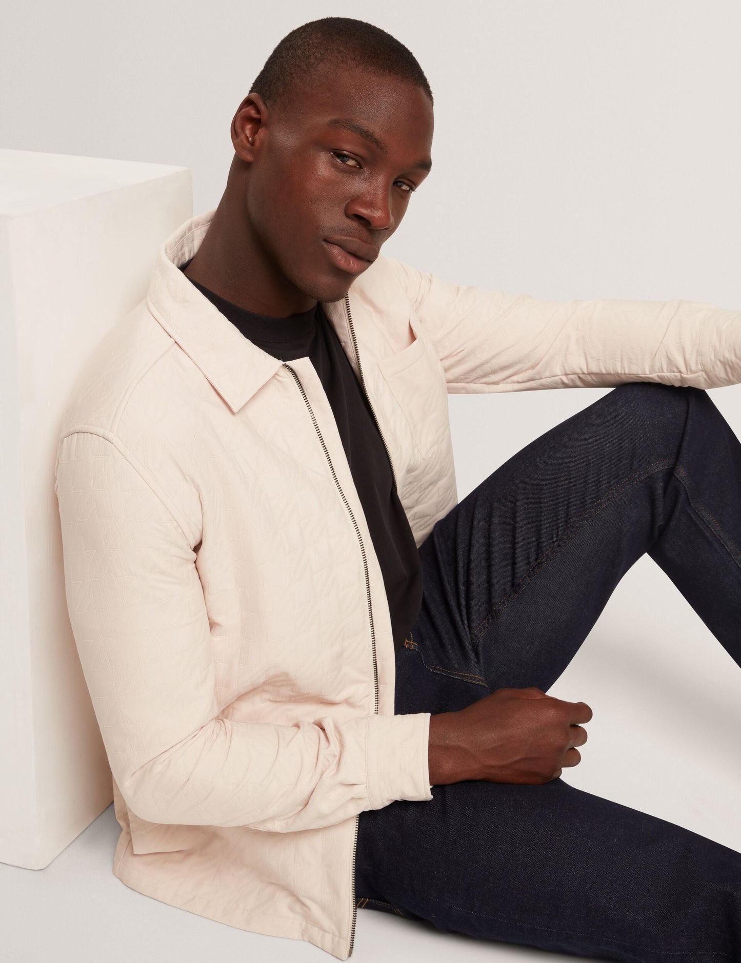 Ted Baker THOVA Textured Quilt Zip-Through Overshirt
