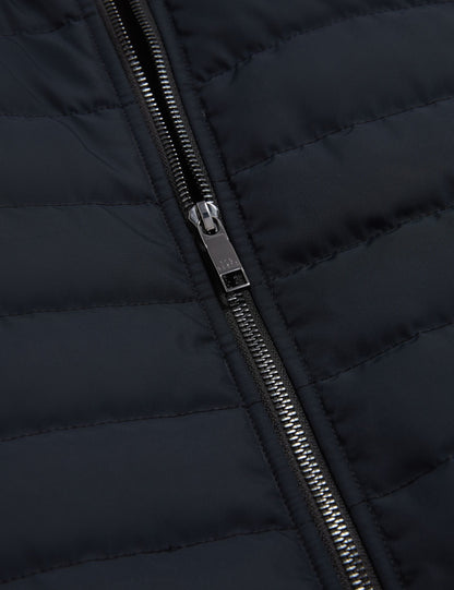 Ted Baker PAFAVOR Quilted Front Funnel Neck Zip-Up Gilet