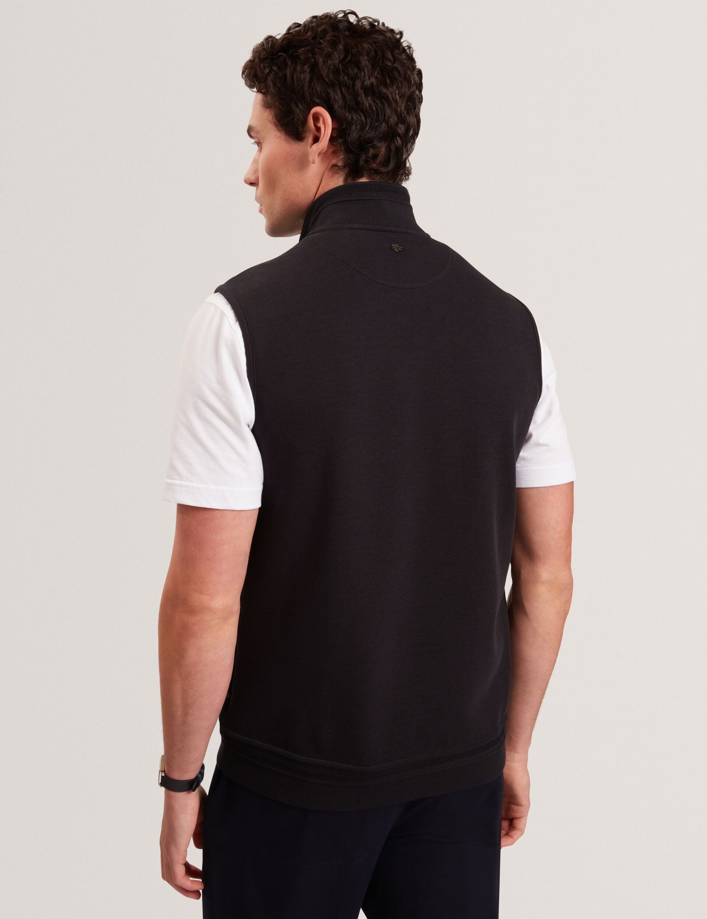 Ted Baker PAFAVOR Quilted Front Funnel Neck Zip-Up Gilet