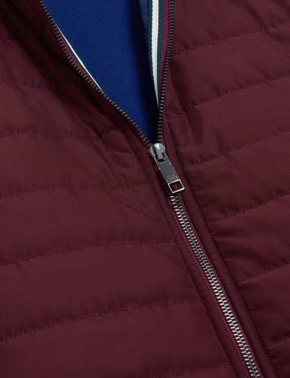 Ted Baker PAFAVOR Quilted Front Funnel Neck Zip-Up Gilet