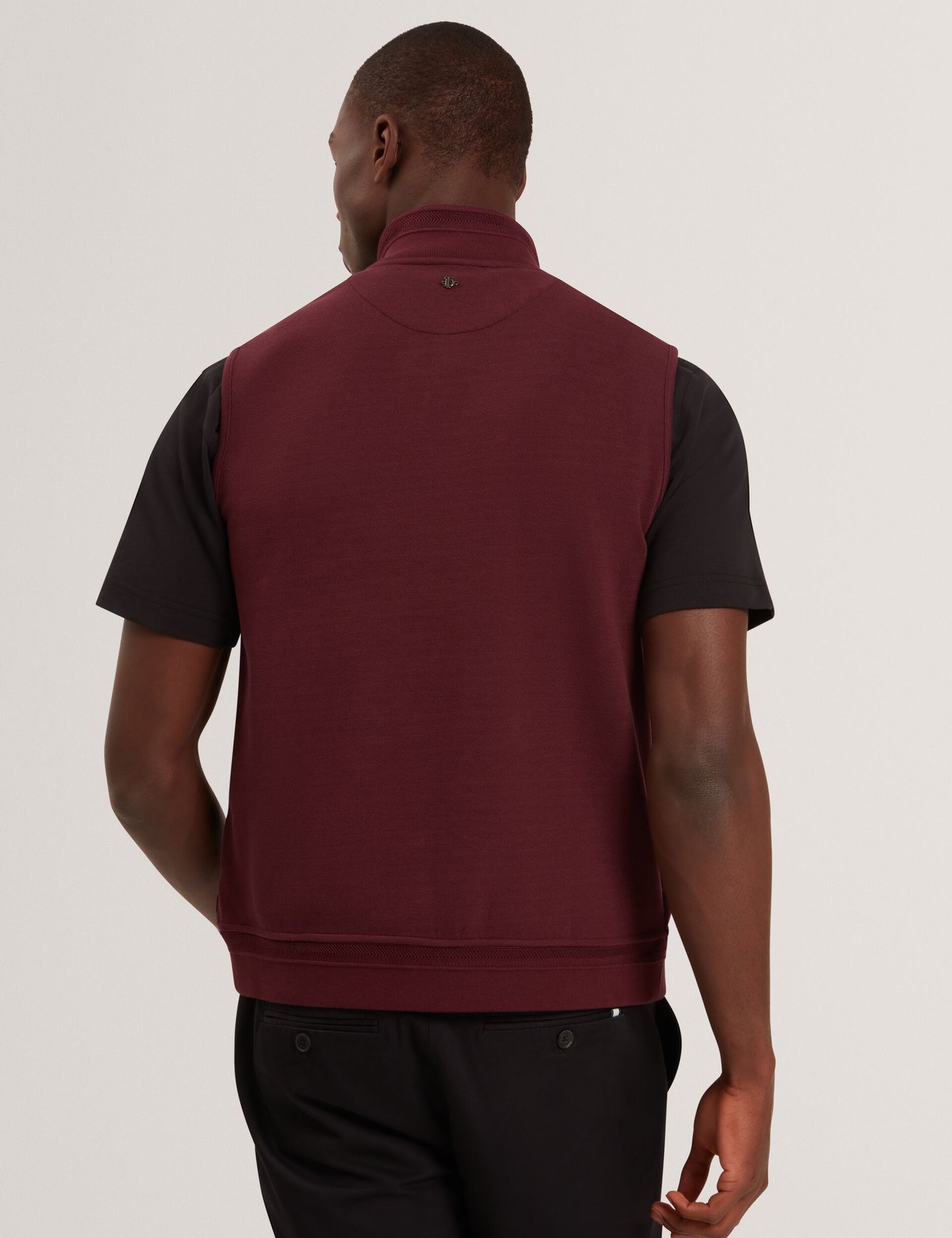 Ted Baker PAFAVOR Quilted Front Funnel Neck Zip-Up Gilet