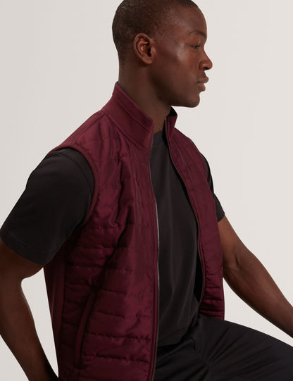 Ted Baker PAFAVOR Quilted Front Funnel Neck Zip-Up Gilet