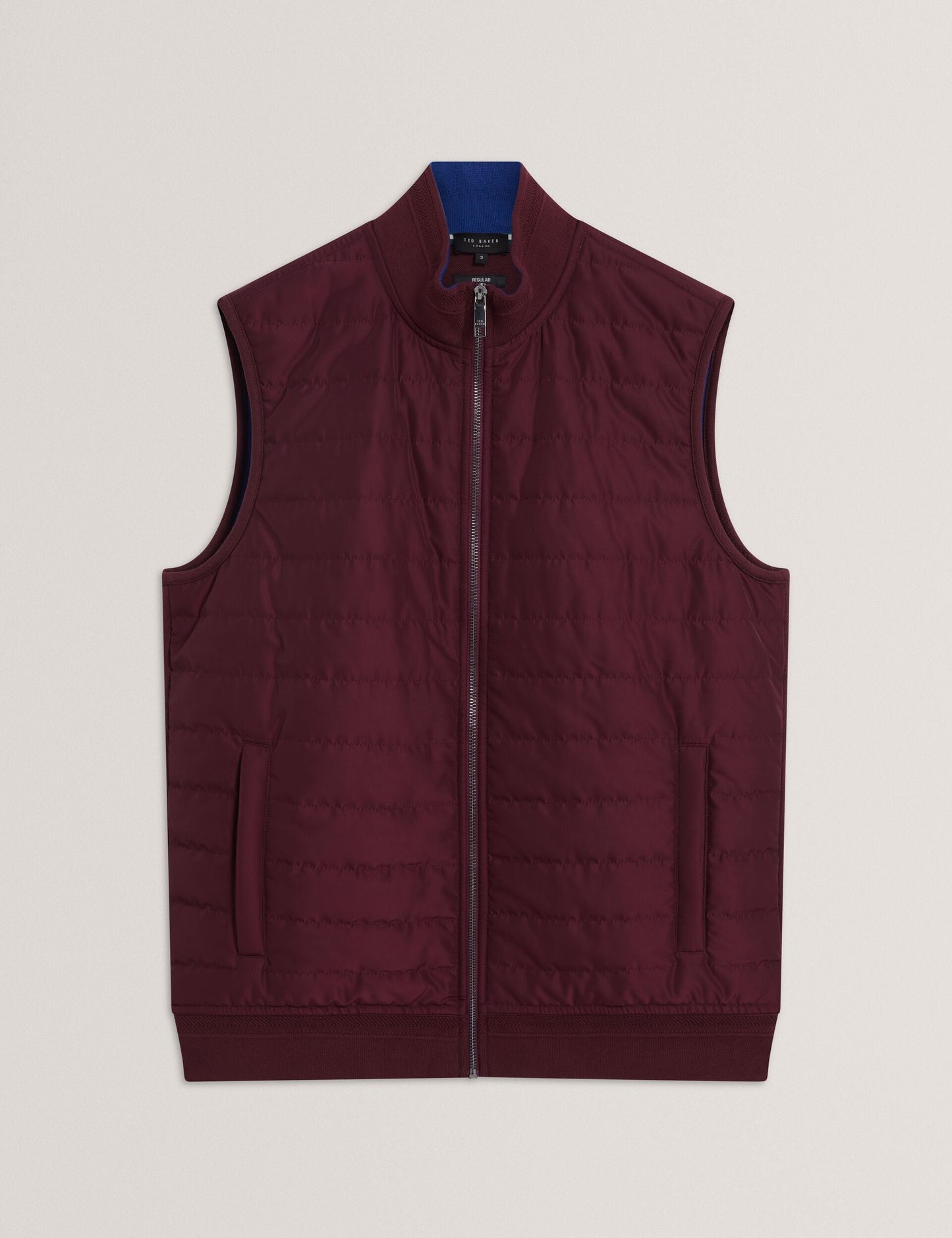 Ted Baker PAFAVOR Quilted Front Funnel Neck Zip-Up Gilet
