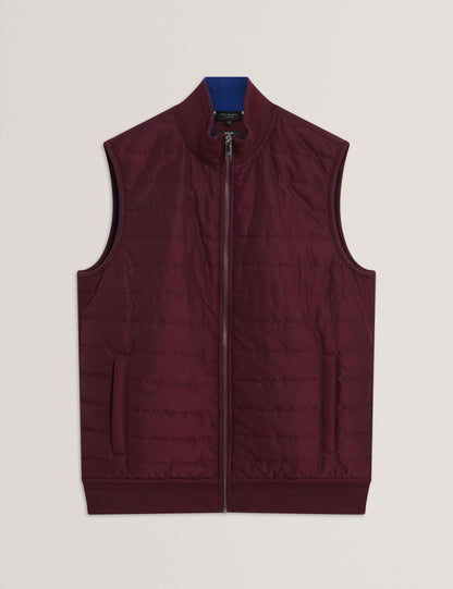 Ted Baker PAFAVOR Quilted Front Funnel Neck Zip-Up Gilet