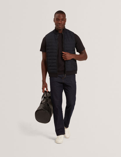 Ted Baker PAFAVOR Quilted Front Funnel Neck Zip-Up Gilet