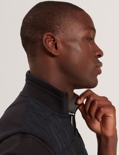 Ted Baker PAFAVOR Quilted Front Funnel Neck Zip-Up Gilet