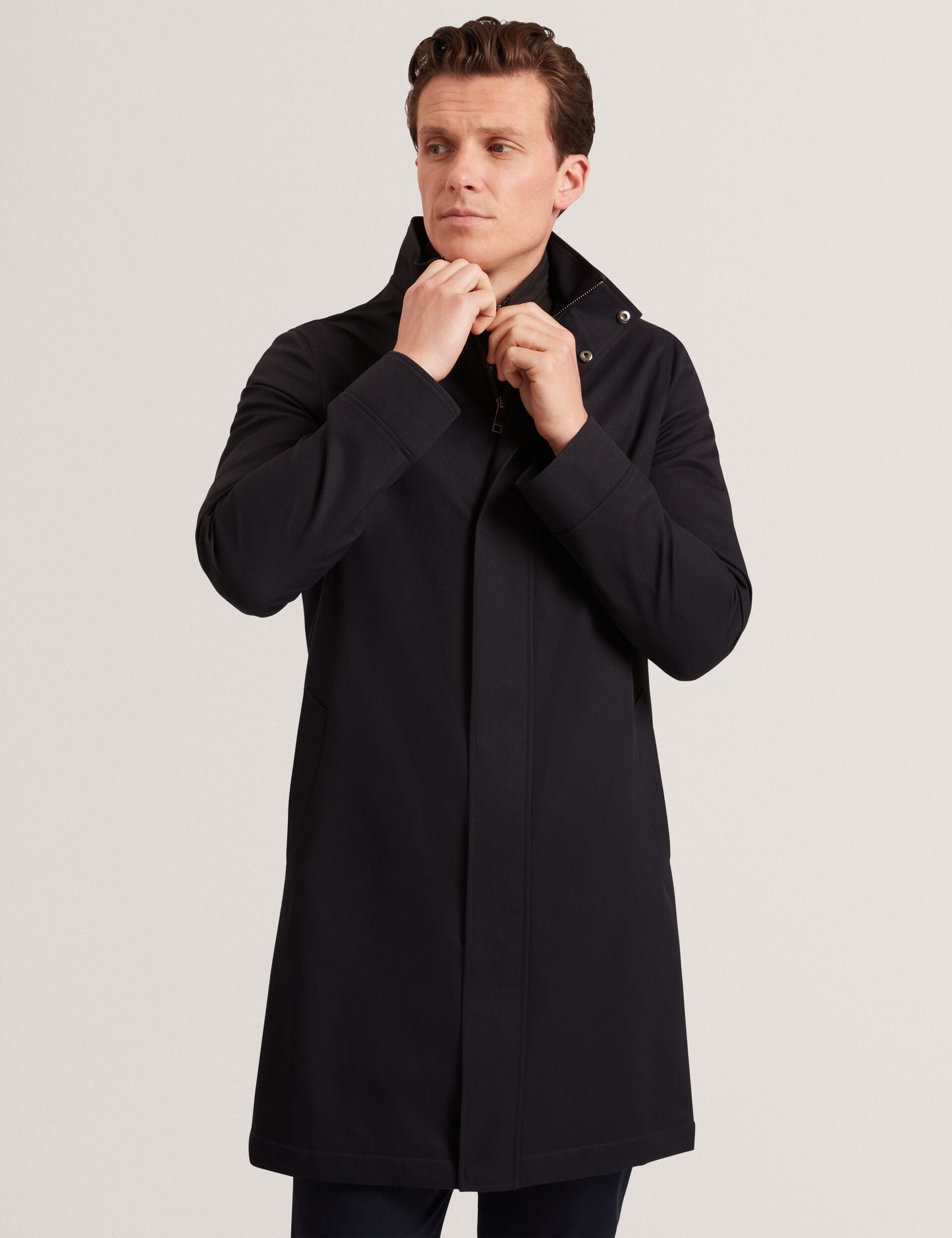 Ted Baker RUABON Funnel Neck Longline Jacket With Liner