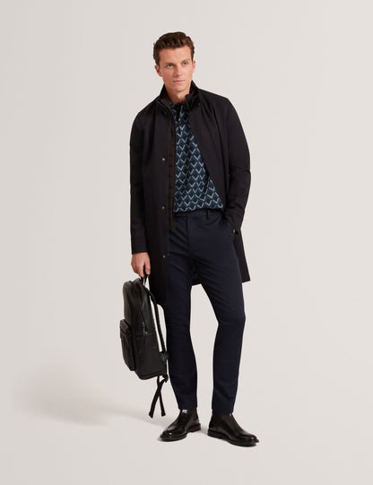 Ted Baker RUABON Funnel Neck Longline Jacket With Liner
