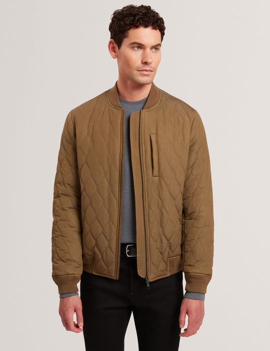 Ted Baker MAILINS Diamond Quilted Zip Bomber Jacket