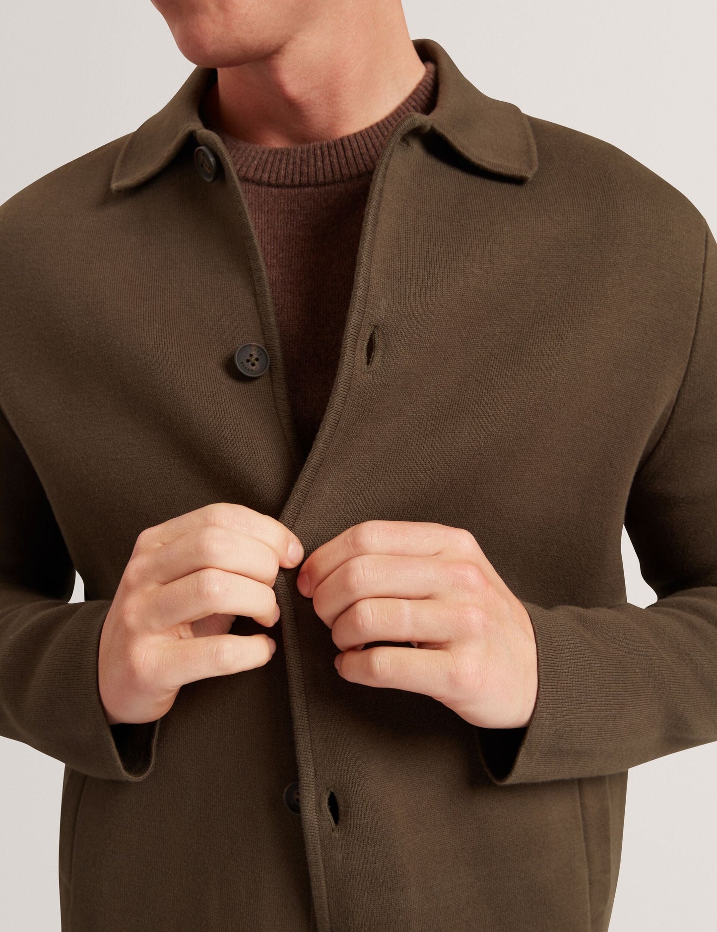 Ted Baker FREDER Knitted Cotton Blend Cardigan Jacket