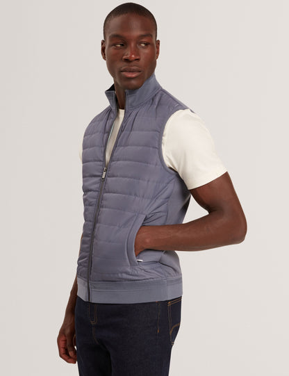 Ted Baker PAFAVOR Quilted Front Funnel Neck Zip-Up Gilet