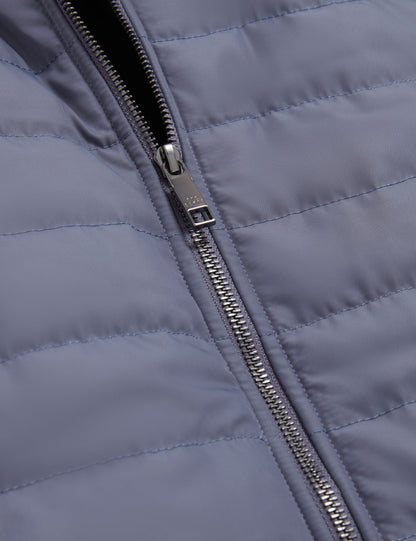 Ted Baker PAFAVOR Quilted Front Funnel Neck Zip-Up Gilet