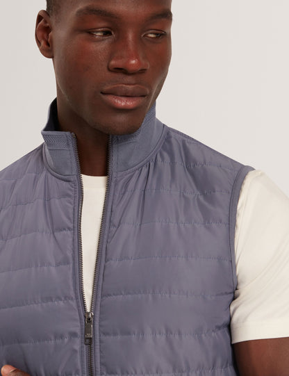 Ted Baker PAFAVOR Quilted Front Funnel Neck Zip-Up Gilet
