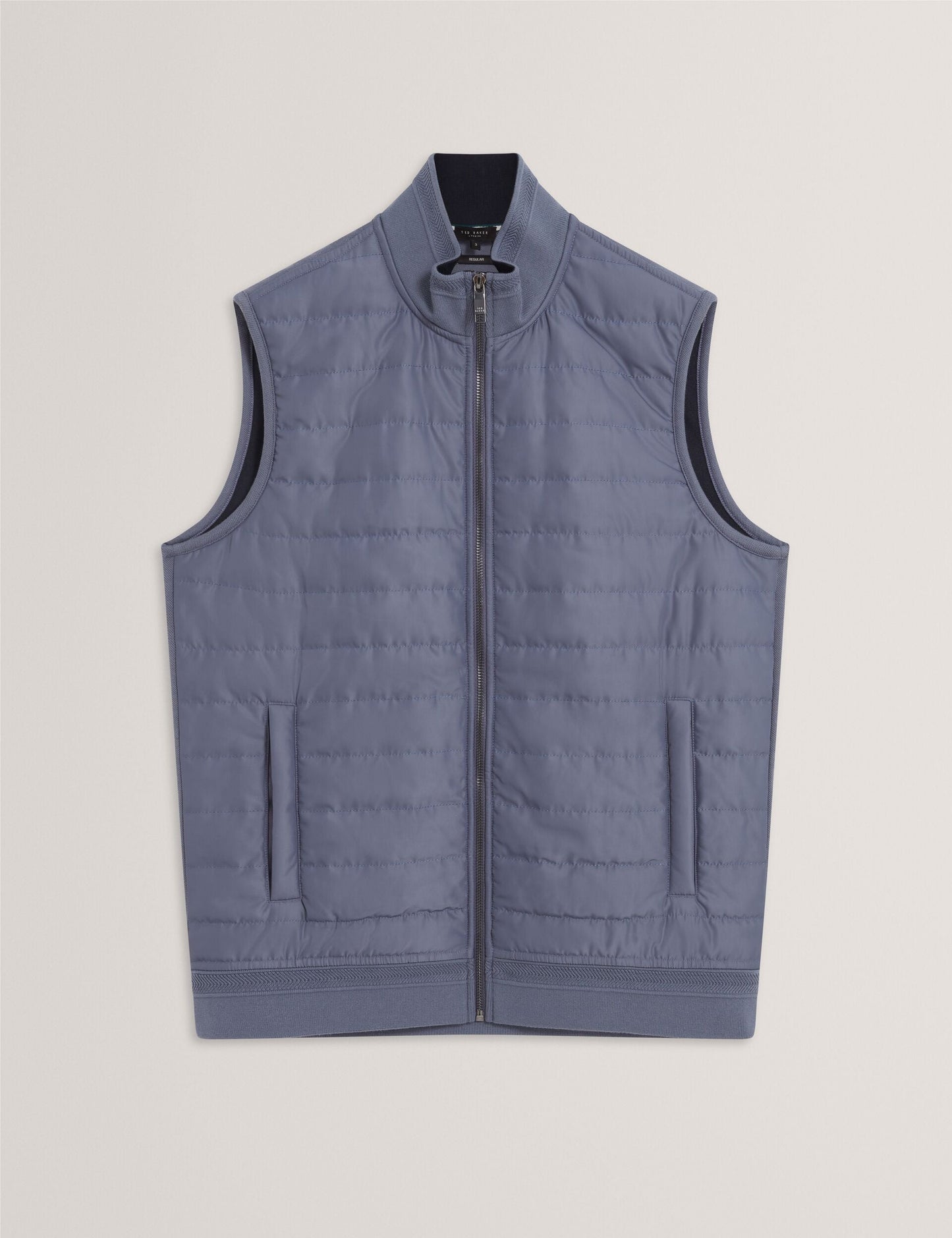 Ted Baker PAFAVOR Quilted Front Funnel Neck Zip-Up Gilet
