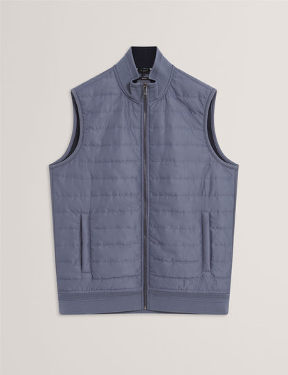 Ted Baker PAFAVOR Quilted Front Funnel Neck Zip-Up Gilet