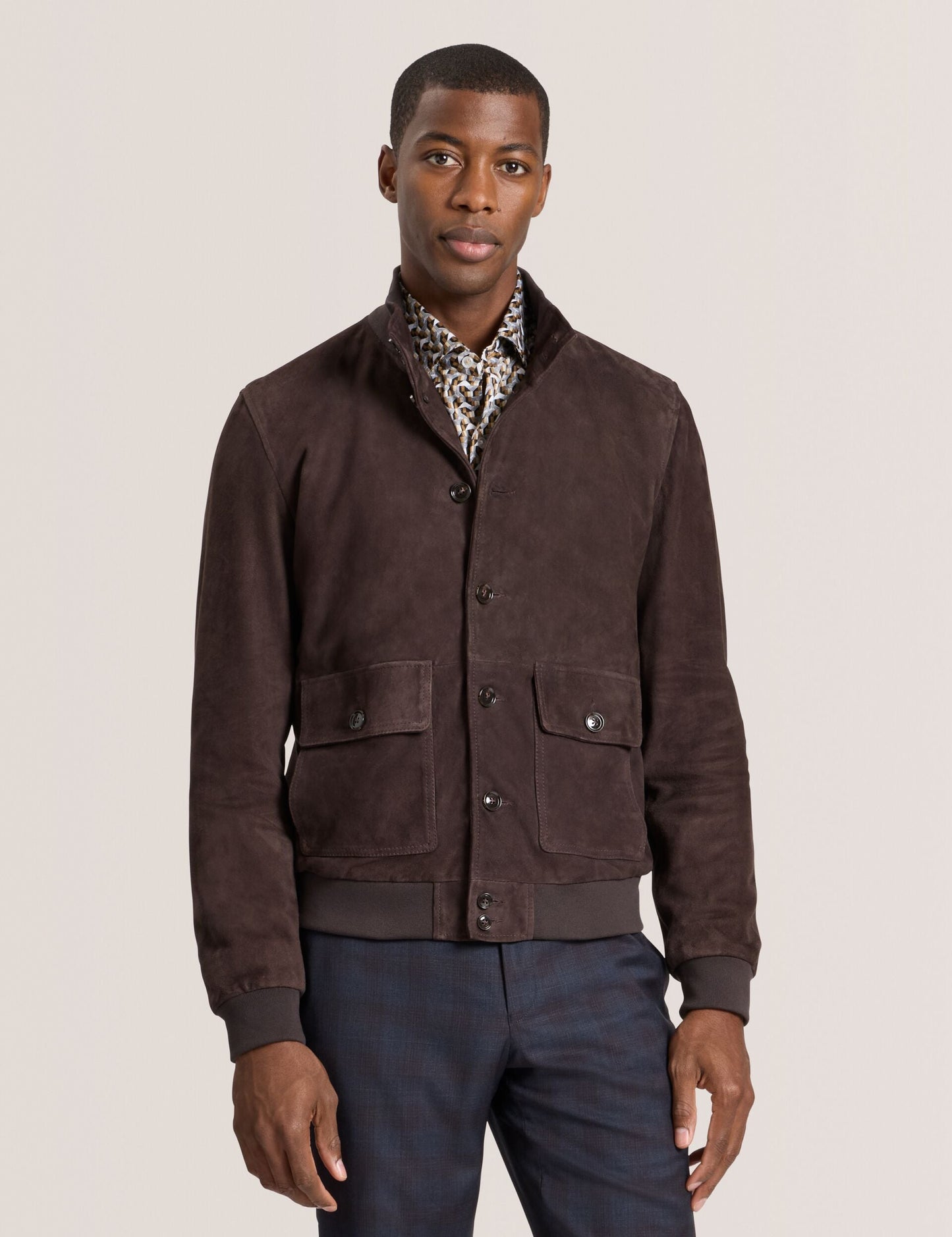 Ted Baker WEIR - Suede Button Front Jacket