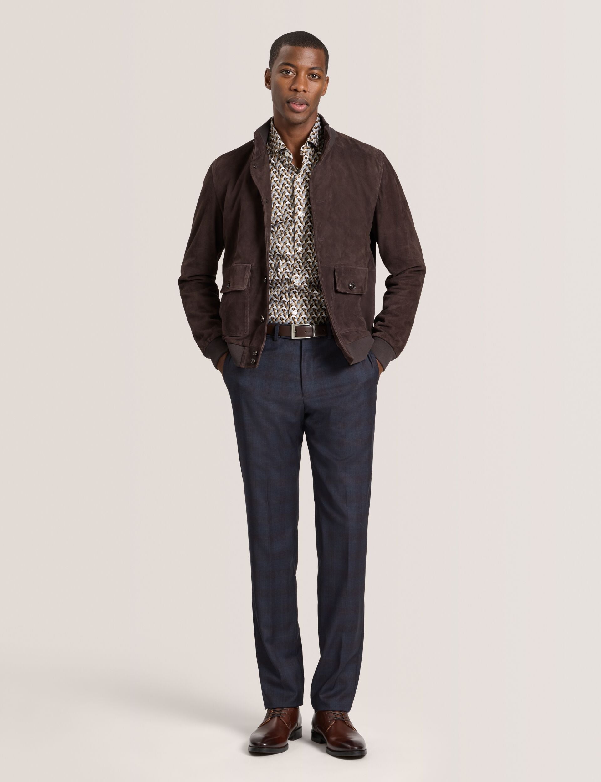Ted Baker WEIR - Suede Button Front Jacket