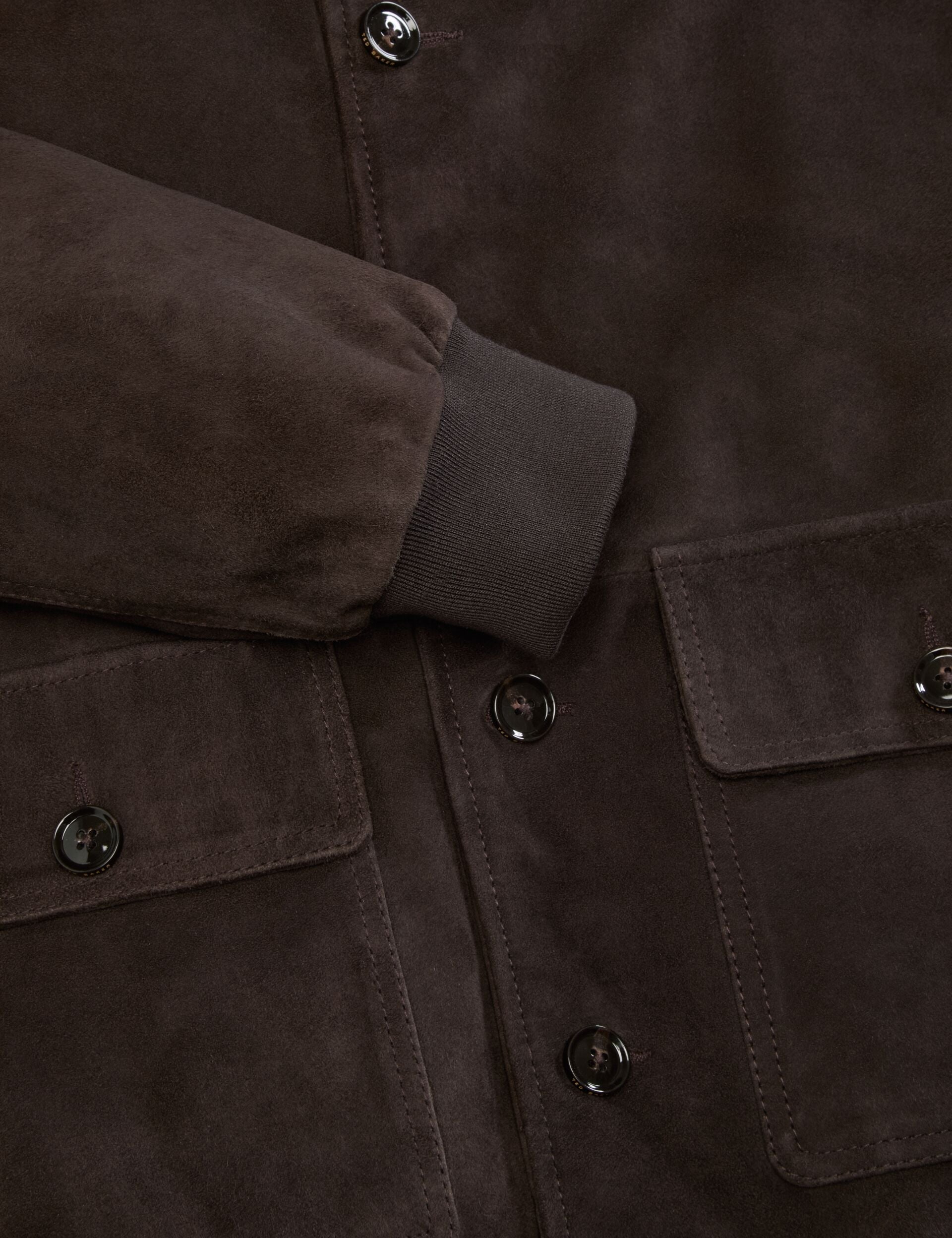 Ted Baker WEIR - Suede Button Front Jacket