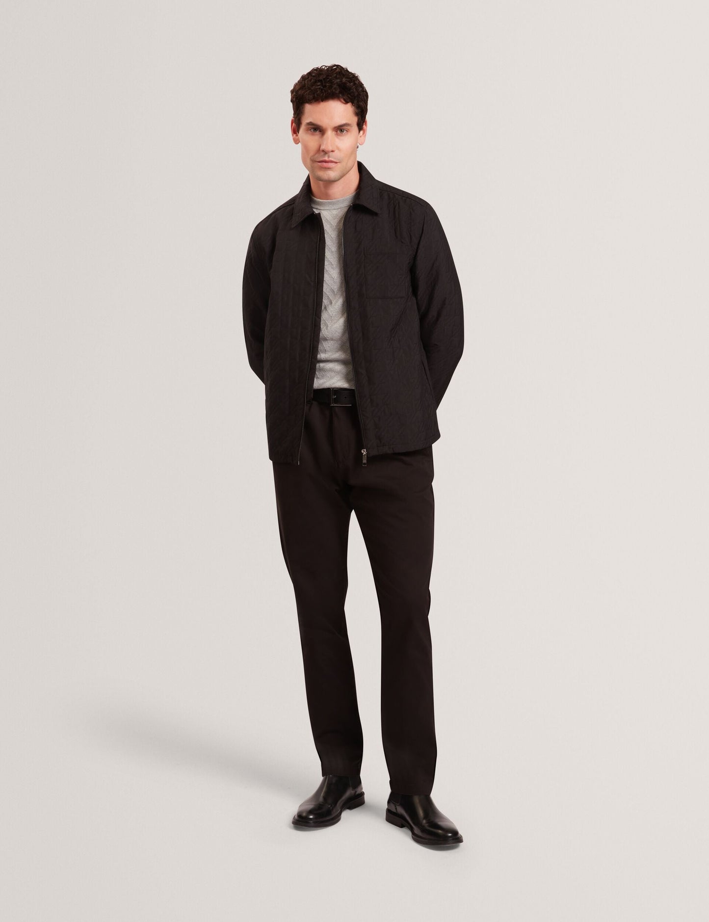 Ted Baker THOVA Textured Quilt Zip-Through Overshirt