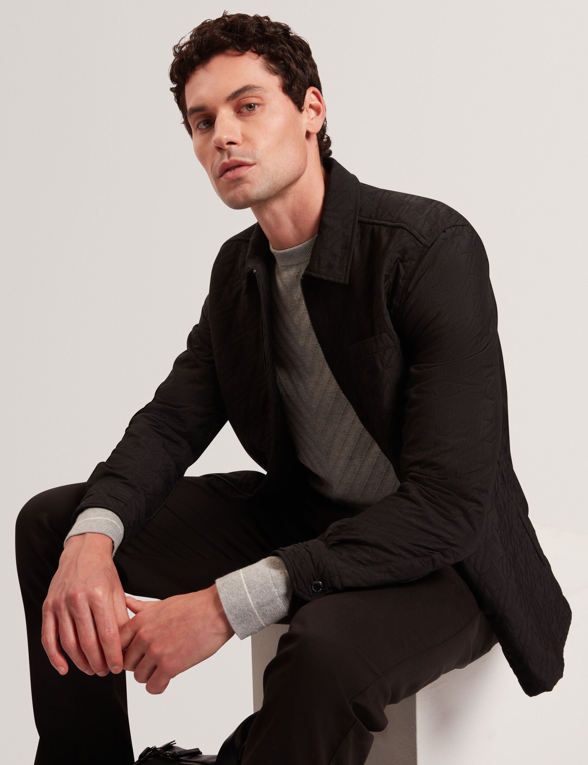 Ted Baker THOVA Textured Quilt Zip-Through Overshirt